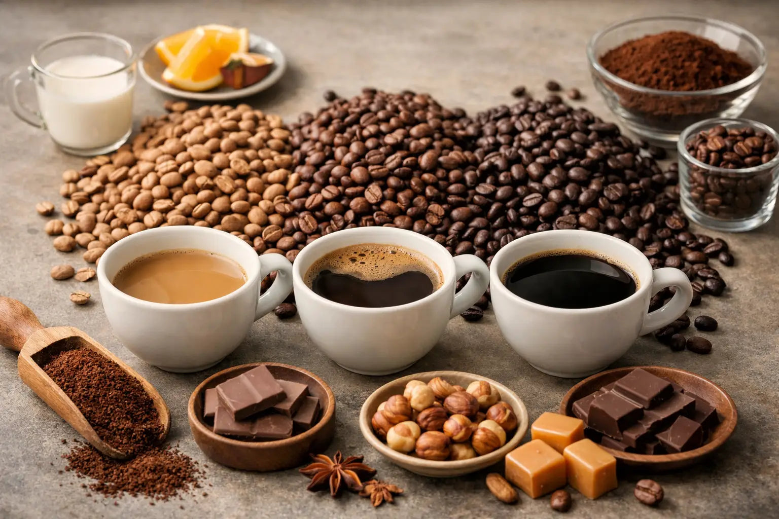 Kaffee Röstgrad Geschmackstabelle Guide