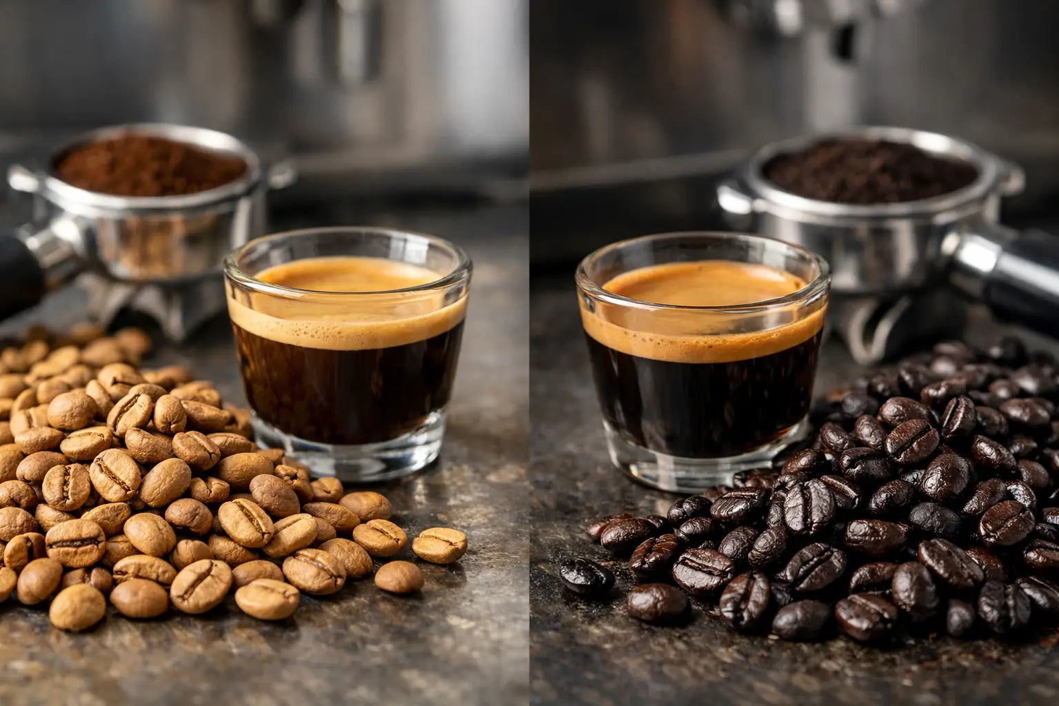 Helle oder dunkle Röstung für Espresso?