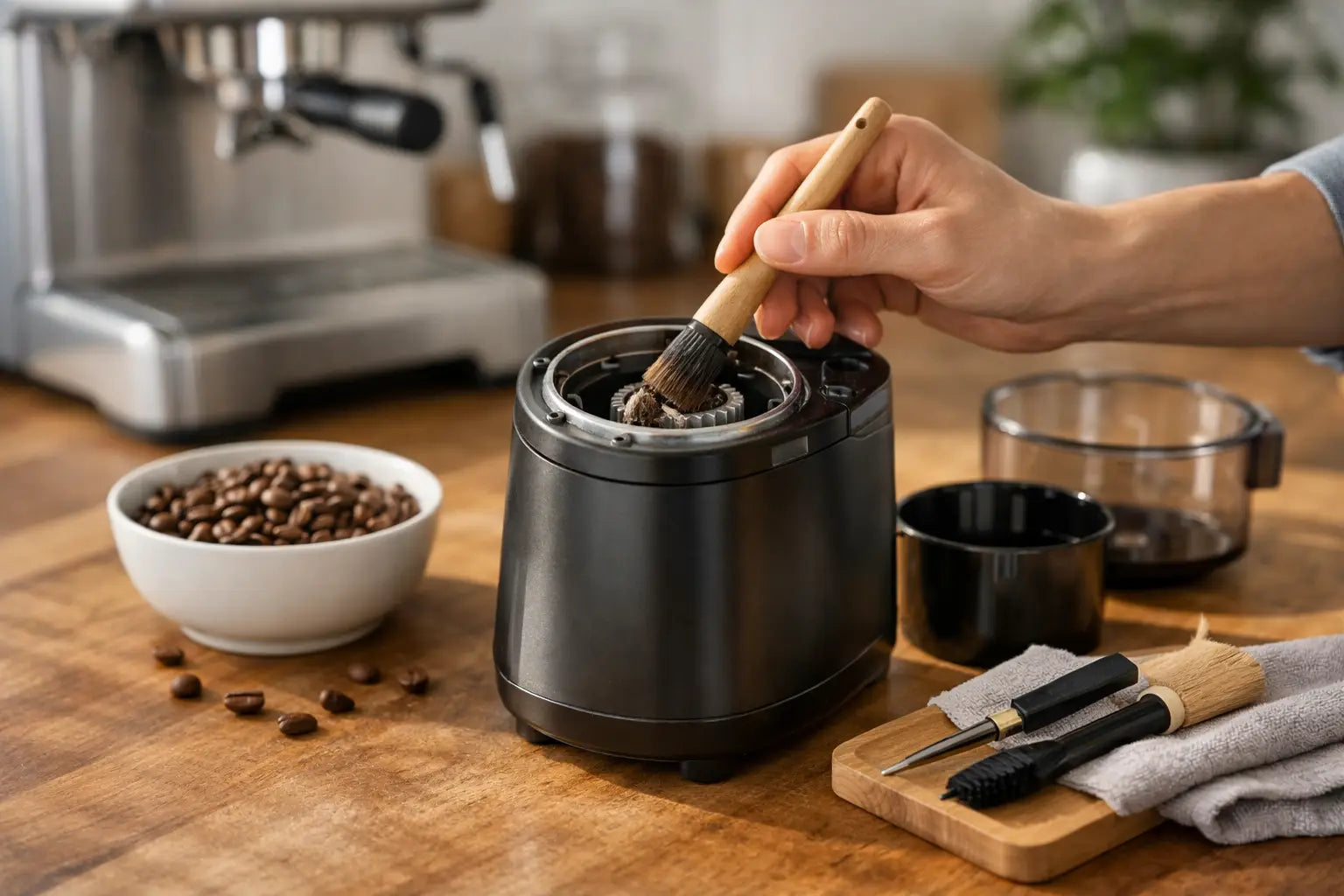 Wie reinige ich Kaffeemühle zuhause richtig?