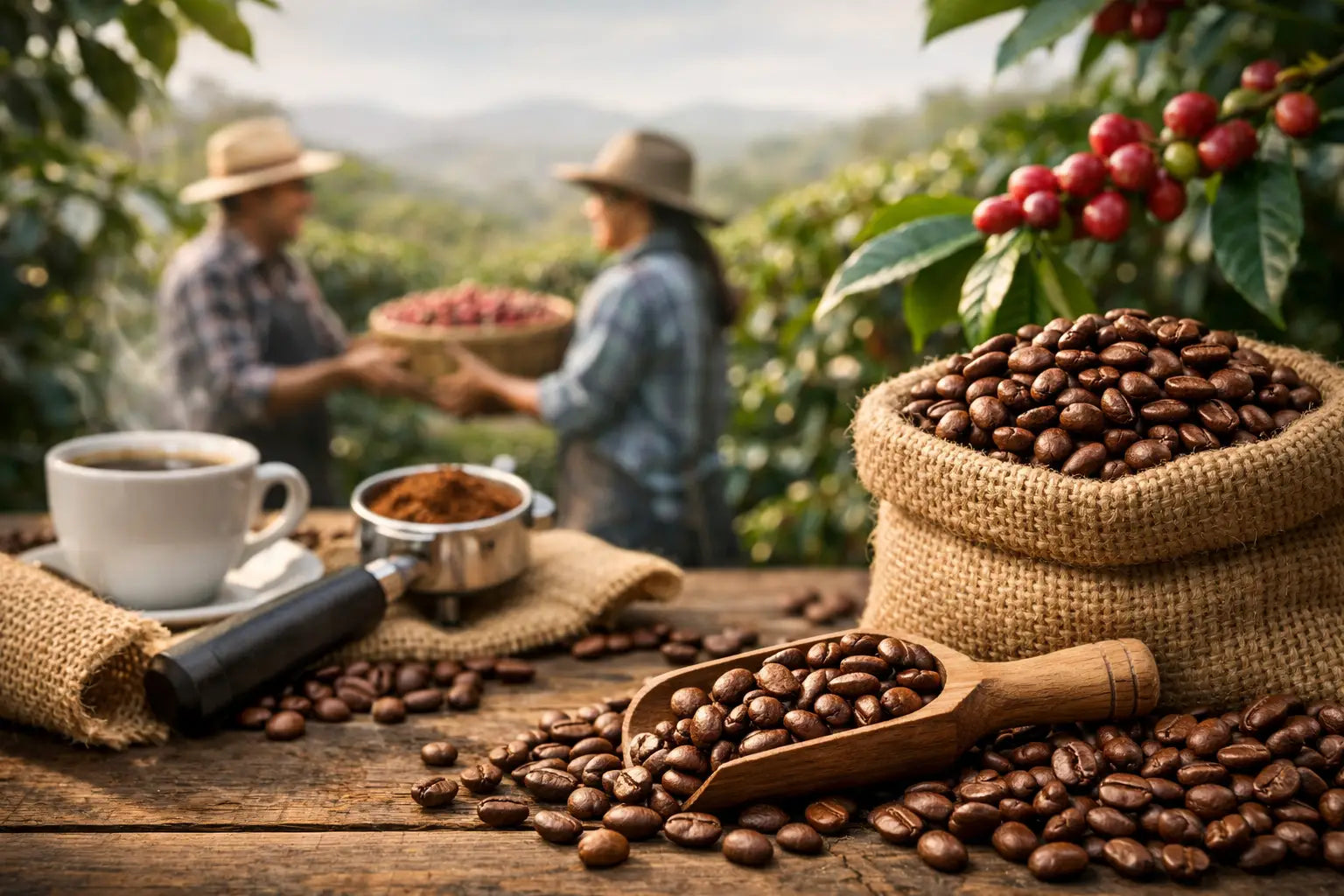 Fair gehandelte Spezialitätenkaffee Bohnen