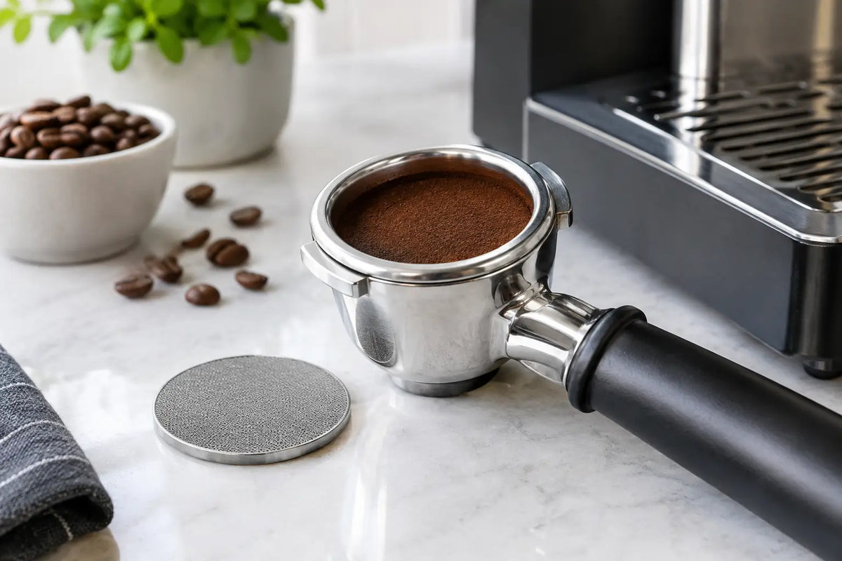 Einen Espresso Puck Screen richtig verwenden