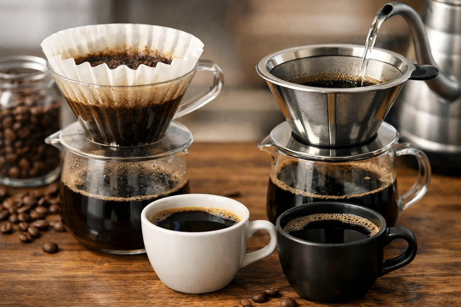 Papierfilter versus Metallfilter: Geschmack