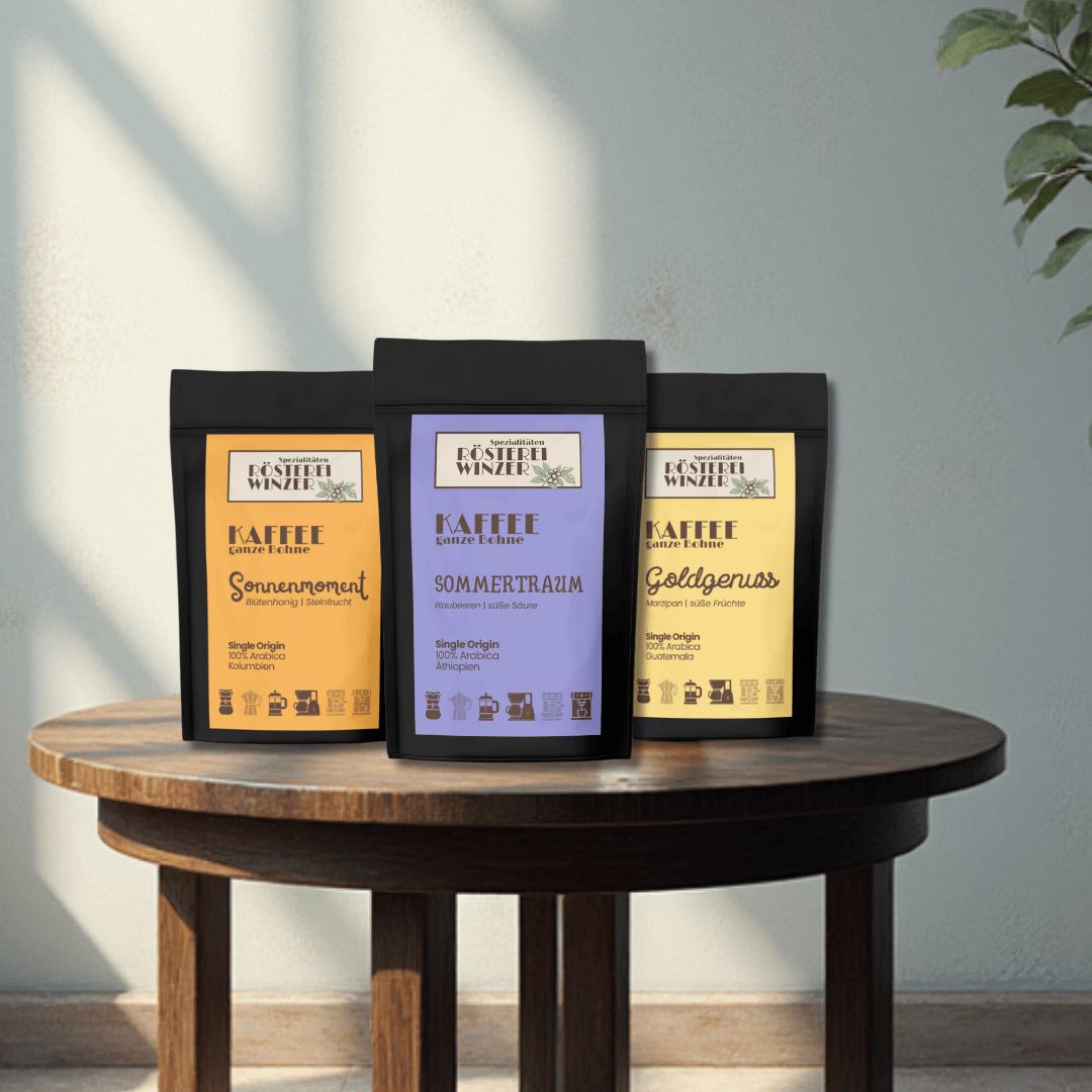 Probierpaket Single Origin, Filterkaffee, Äthiopien, Kolumbien, Guatemala, V60, Chemex