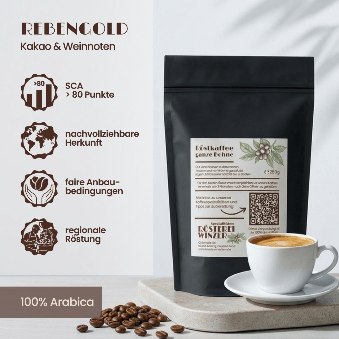 Spezialitäten Kaffee, ganze Bohne, 250g kaufen, Rösterei Winzer, Microlot, Weinaroma
