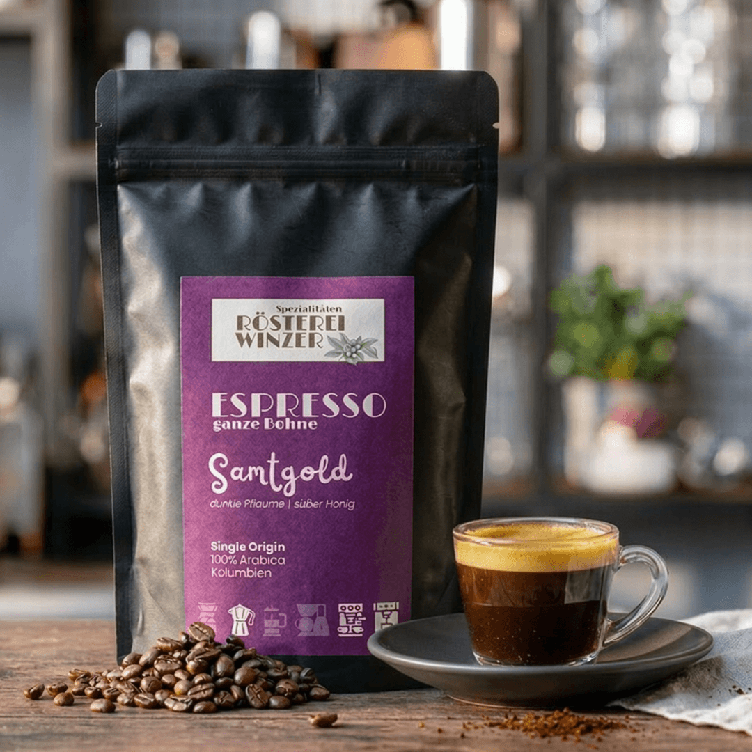 Photo of Samtgold Fruchtiger Espresso Kolumbien Kaufen